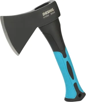 10” Outdoor Hatchet Forged Carbon Steel Heat Treated Hand Maul Tool, Fiberglass Shock Reduction Handle with Anti-Slip Grip,Blue