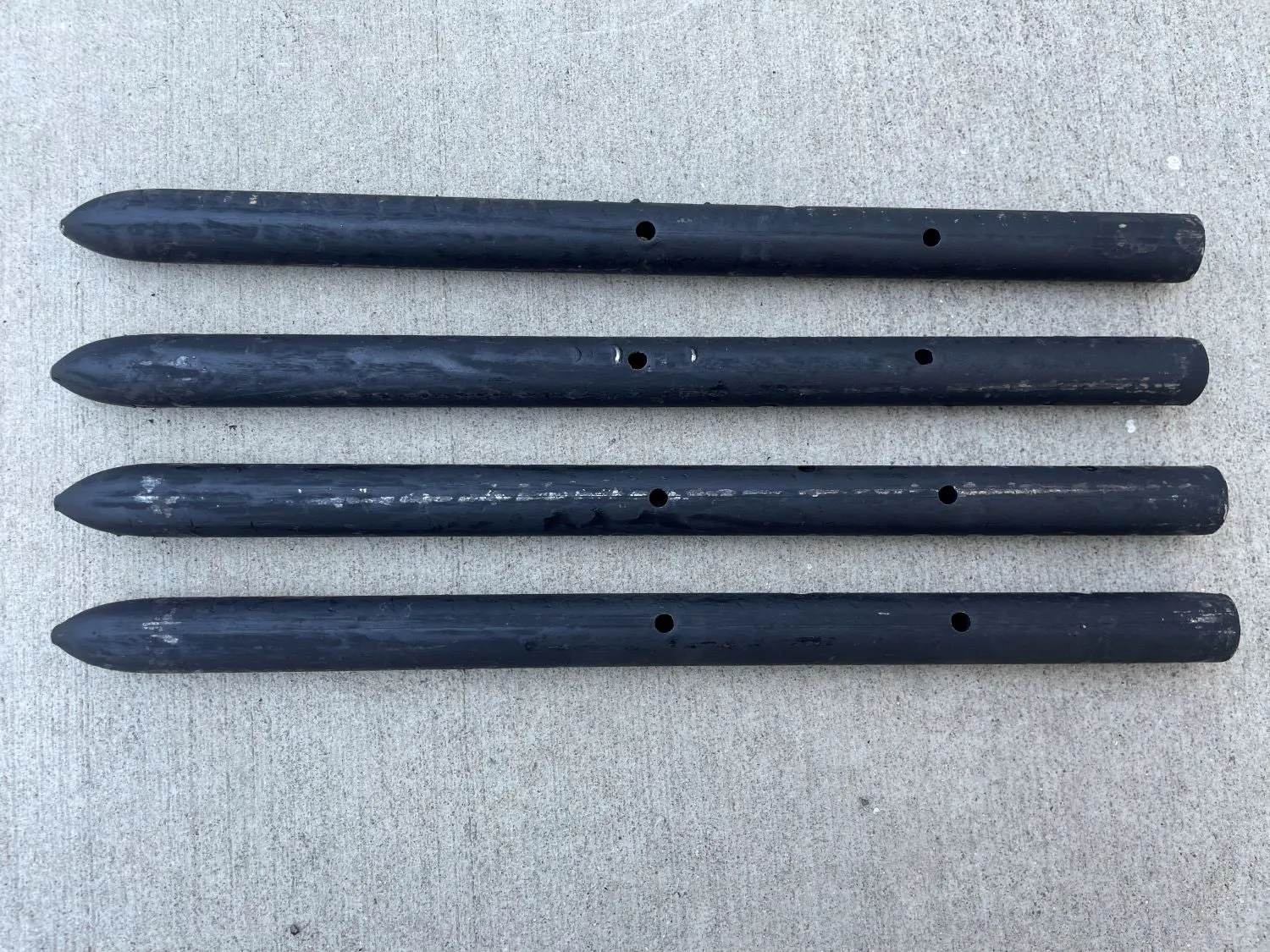 12" Round Steel Concrete Form Stakes with Nail Holes