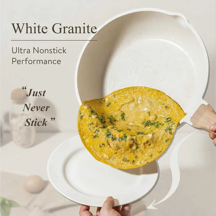 21 غرانيت كتابة الحث في القاع الأواني طلاء غير لاصق للمطبخ21 Granite Induction Bottom Non-Stick Coating Cookware for Kitchen