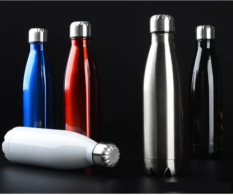 25 oz stainless steel vacuum insulated Cola Shaped Bottles.