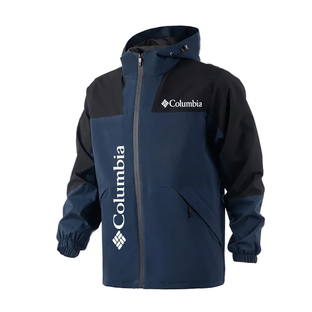 Autumn and Winter Men's Columbia Fashion Sports Charge Coat Windproof and Waterproof Jacket Outdoor Fishing Camping Warm Coat