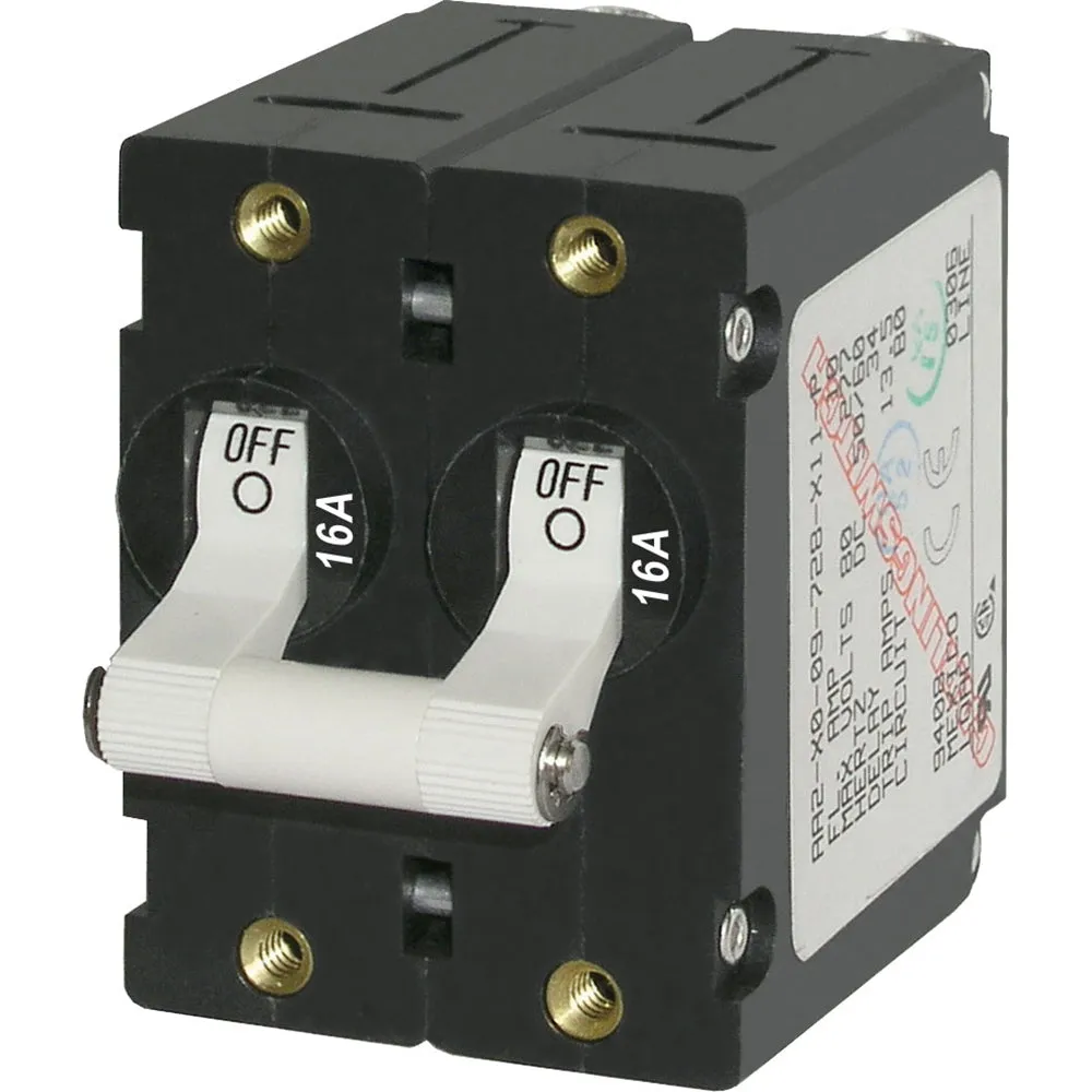 Blue Sea 7294 A-Series Double Pole Toggle - 16A - White [7294]