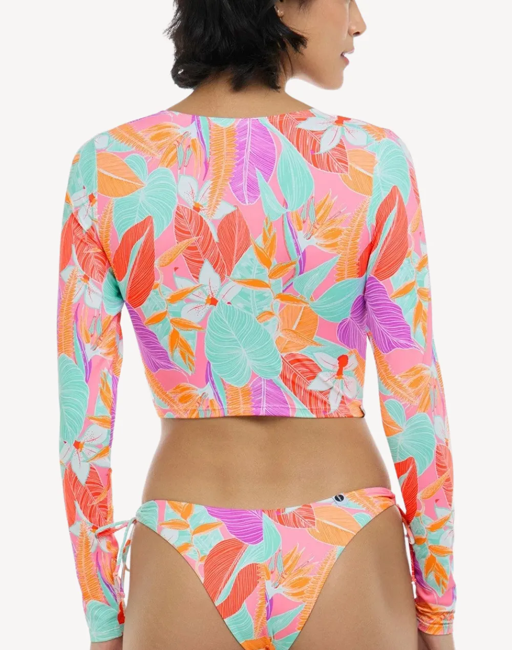 Flora Aurora Long Sleeve Crop Bikini Top