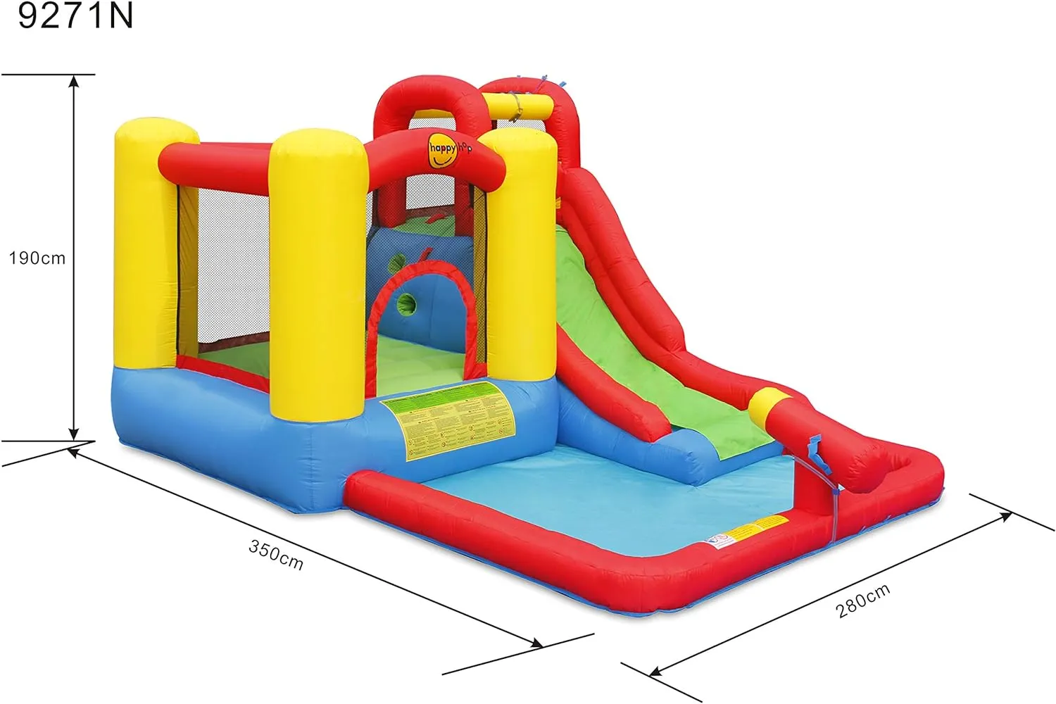 Happy Hop Jump & Splash Adventure Zone With Cannon for Kids Ages 3 Years and Up