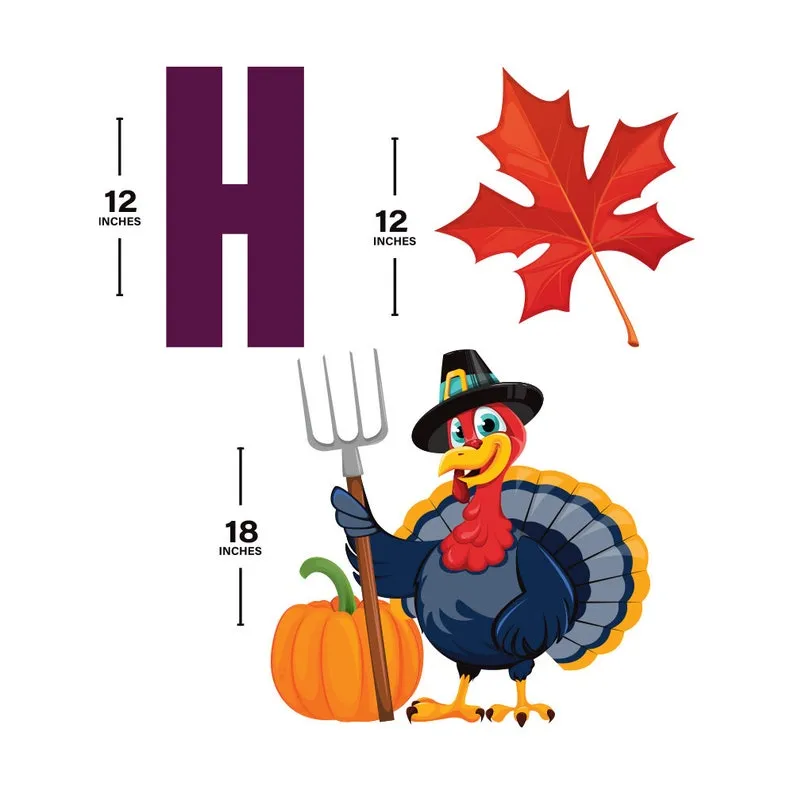 Happy Thanksgiving Yard Sign Letters