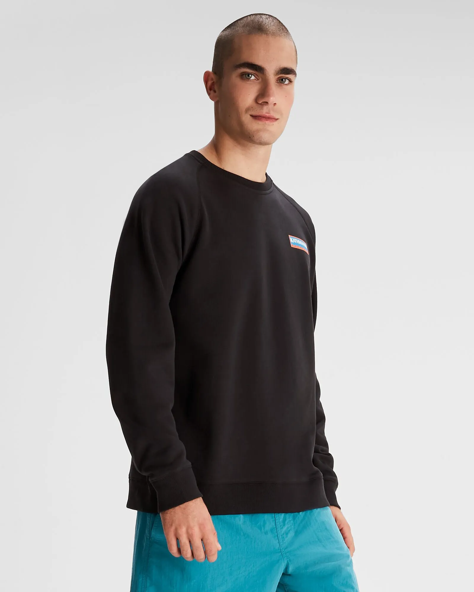 Men's Heritage Logo LT BB Crew Sweatshirt - Black Stingray