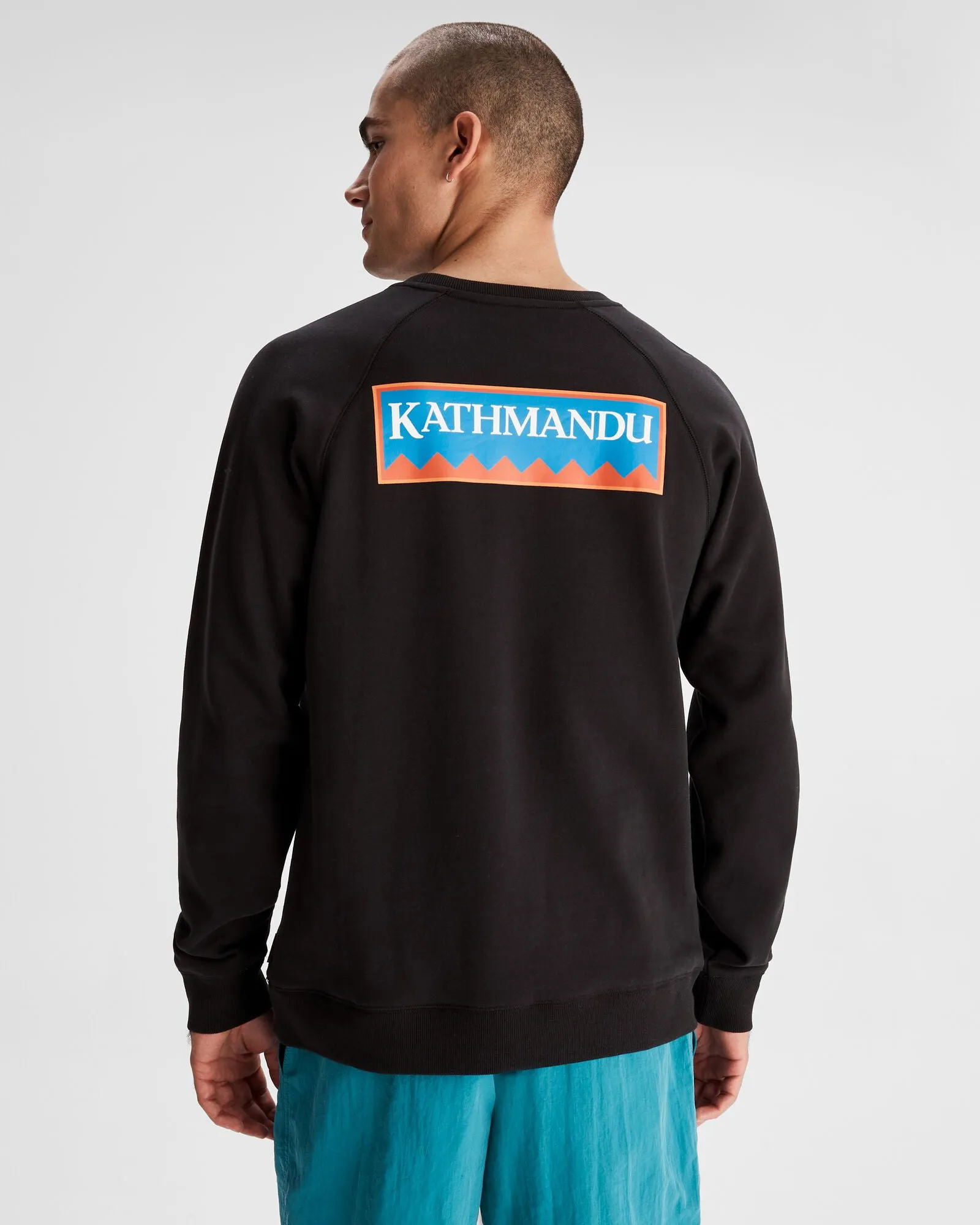 Men's Heritage Logo LT BB Crew Sweatshirt - Black Stingray