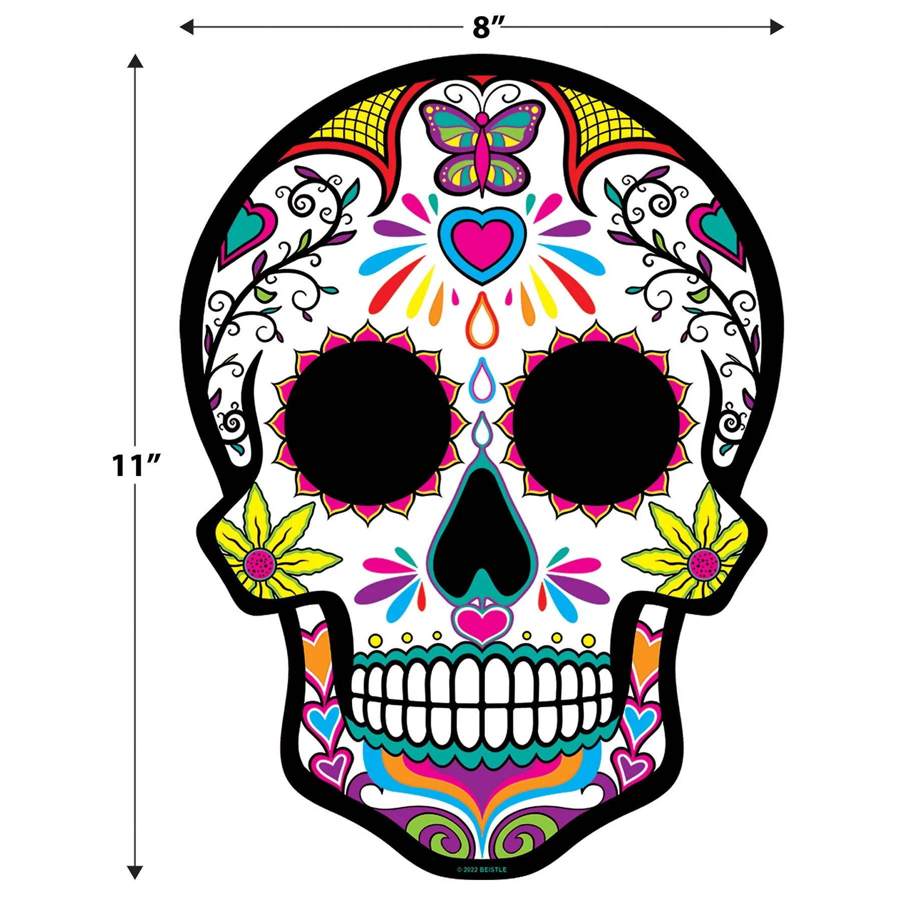 Plastic Day Of The Dead Sugar Skull Yard Signs (6 per Package)