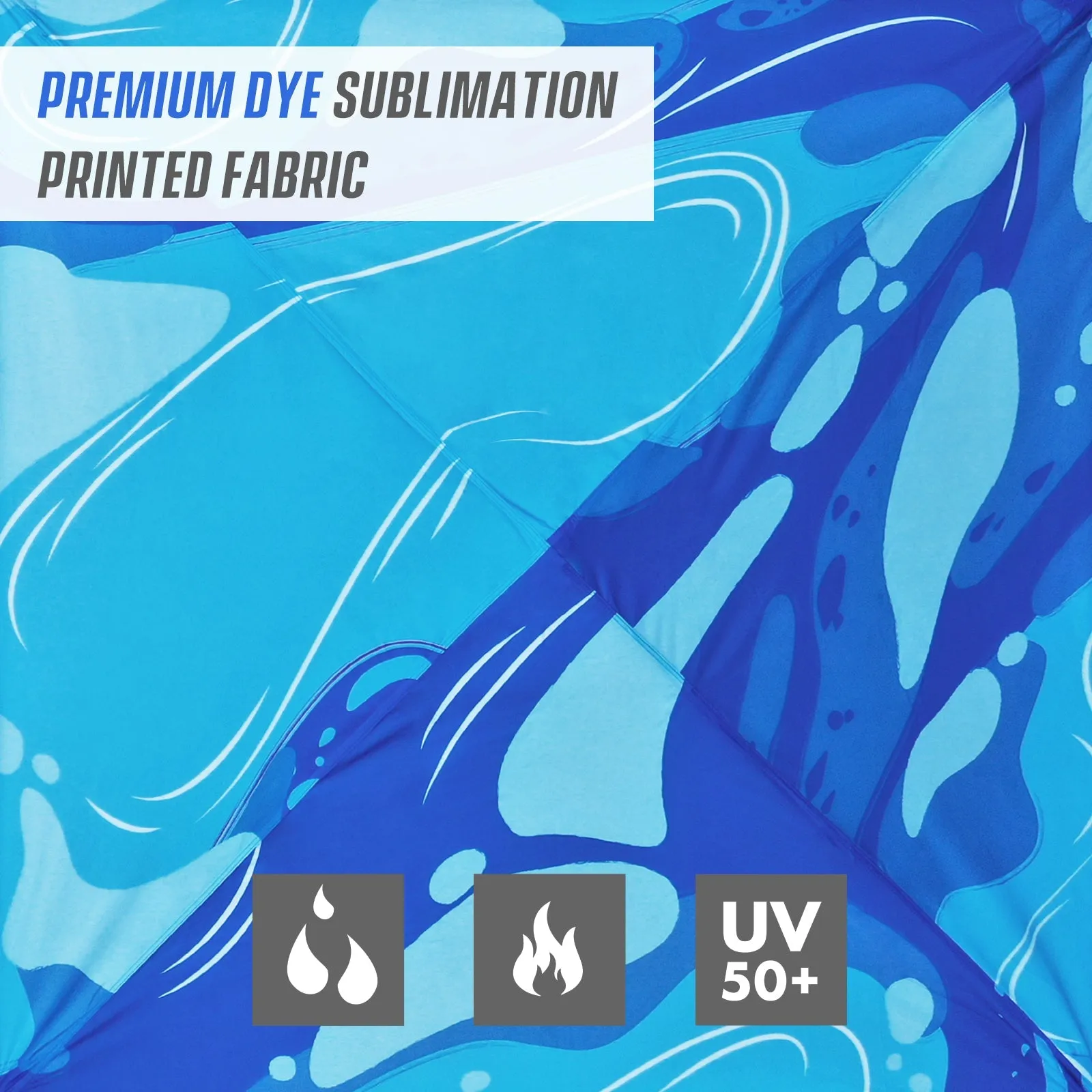 SHADE GRAPHiX Day Tripper 8x8 Pop Up Canopy Tent with Digital PrintedTopBlue Abstract