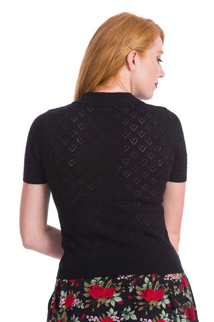 Smart Love Hearts Knit Top