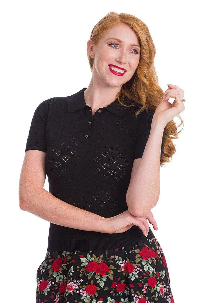 Smart Love Hearts Knit Top