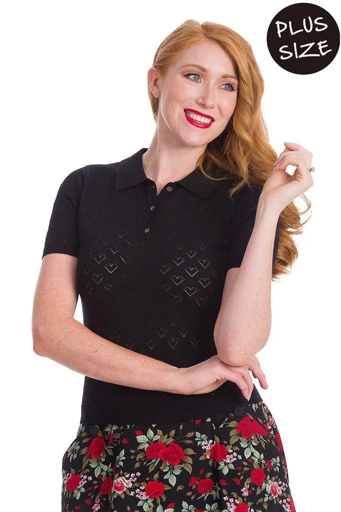Smart Love Hearts Knit Top