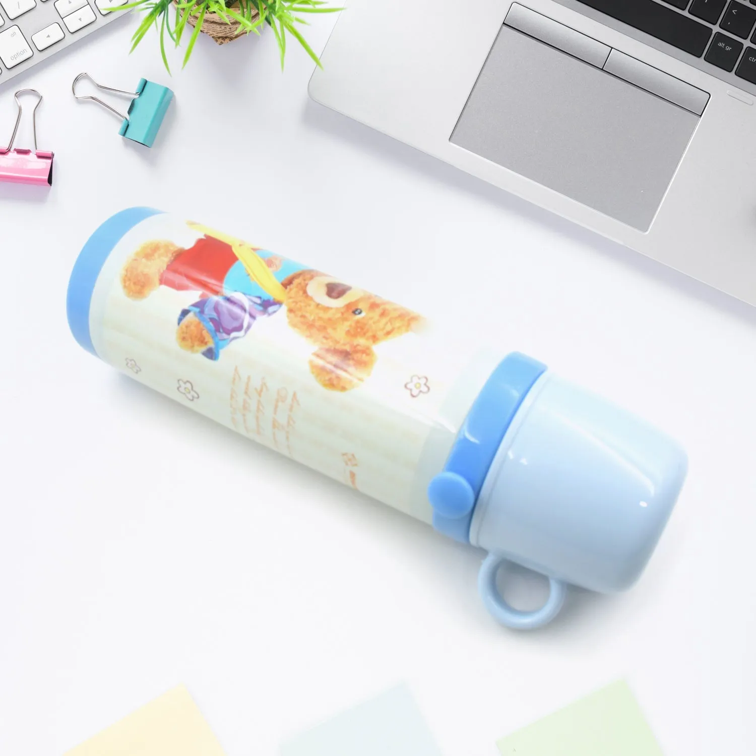 Stainless Steel Water Bottle with Cup Lid for Hot and Cold Beverages Upto 12hours, BPA Free and Leakproof Thermosteel Double Walled Insulated Vaccum Thermos Flask OFFICE / GYM/ SCHOOL (500ML)