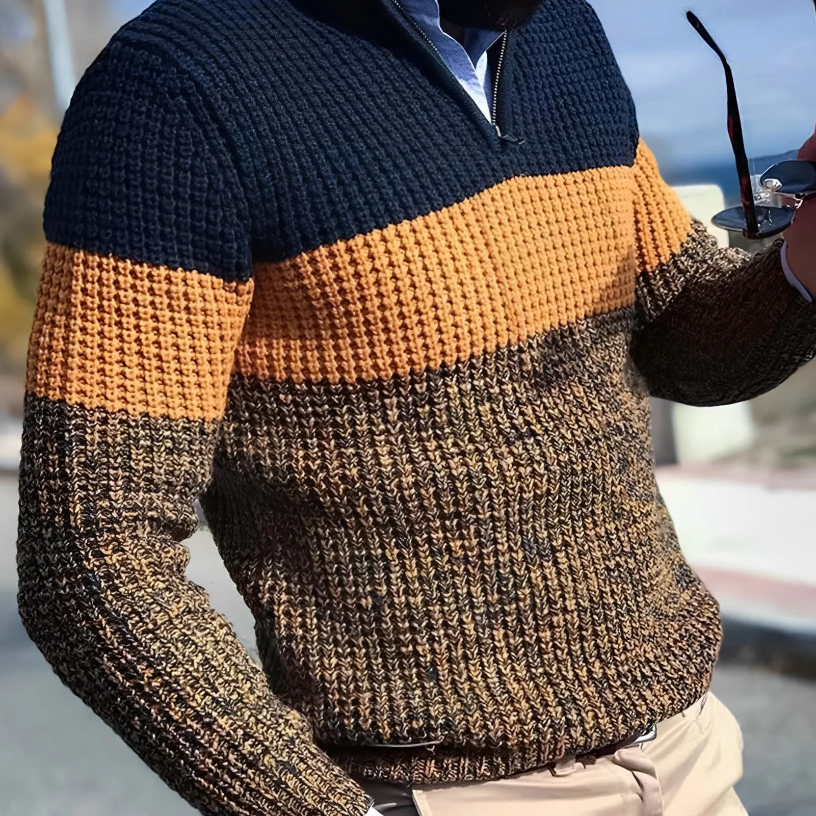 Tommy men's sweater block color