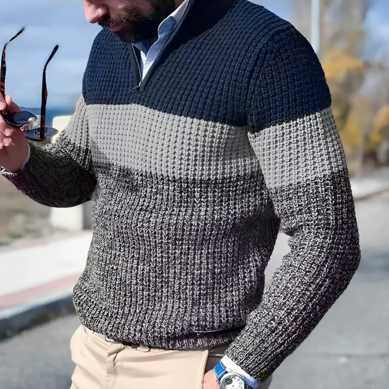Tommy men's sweater block color