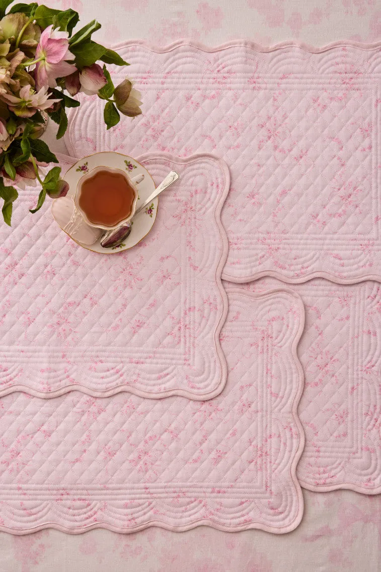Vintage-Inspired Linen Place Mats - Set of 4