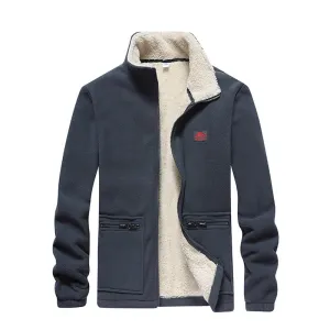 West Louis Autumn Stand Collar Windproof Fleece Jacket