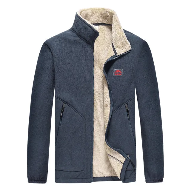 West Louis Autumn Stand Collar Windproof Fleece Jacket