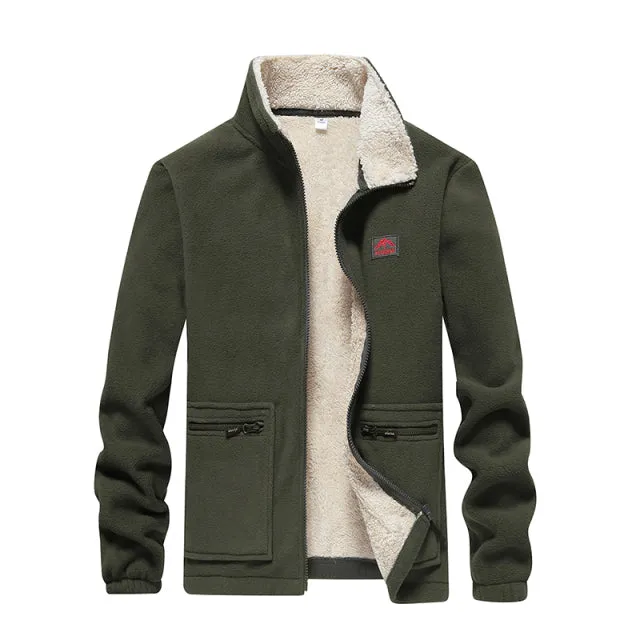 West Louis Autumn Stand Collar Windproof Fleece Jacket