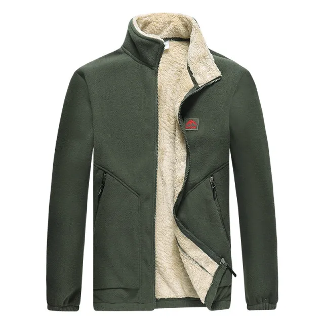 West Louis Autumn Stand Collar Windproof Fleece Jacket