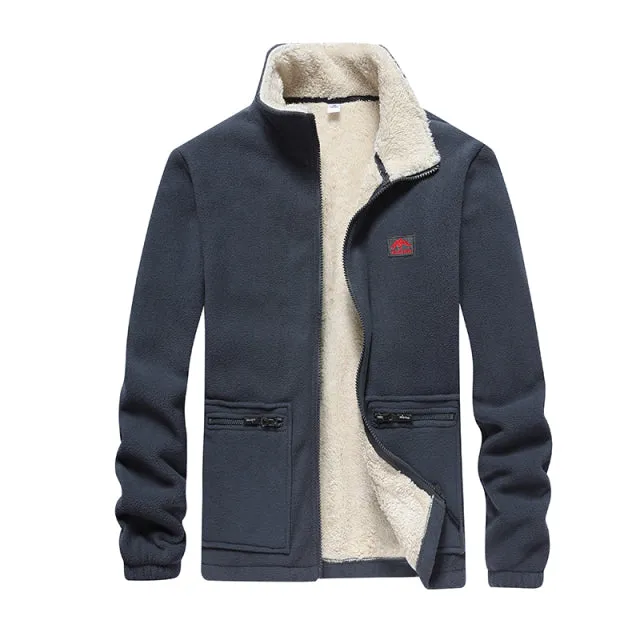 West Louis Autumn Stand Collar Windproof Fleece Jacket