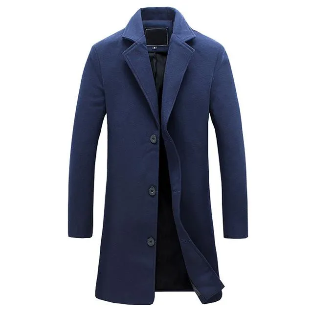 West Louis Business-Man Windproof Long Coat