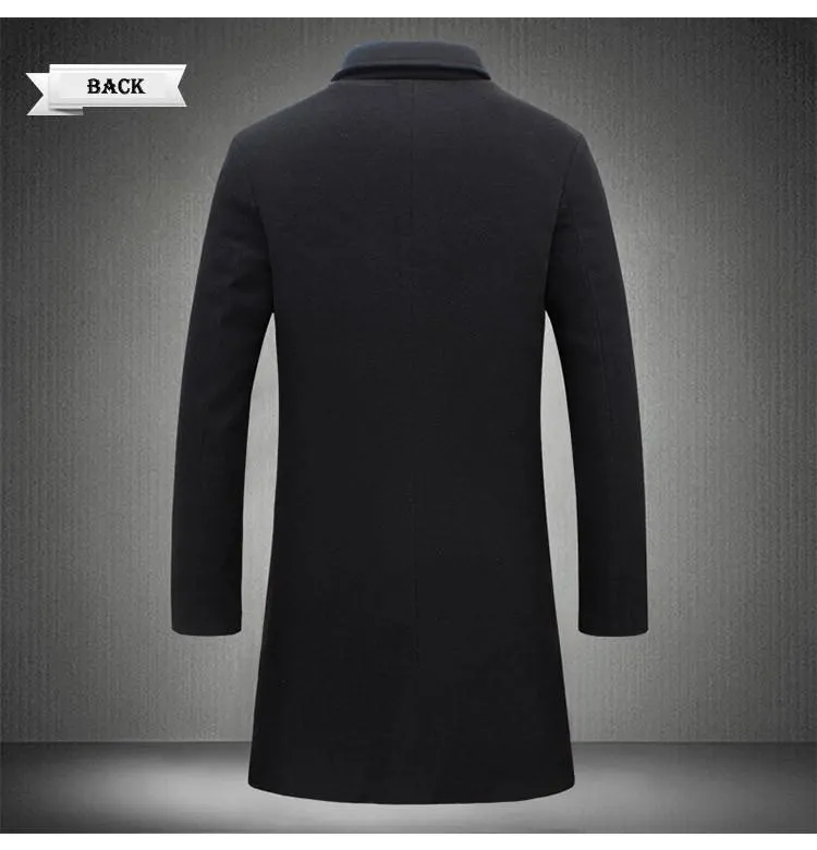 West Louis Business-Man Windproof Long Coat