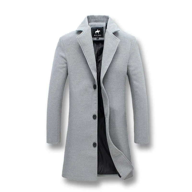 West Louis Business-Man Windproof Long Coat