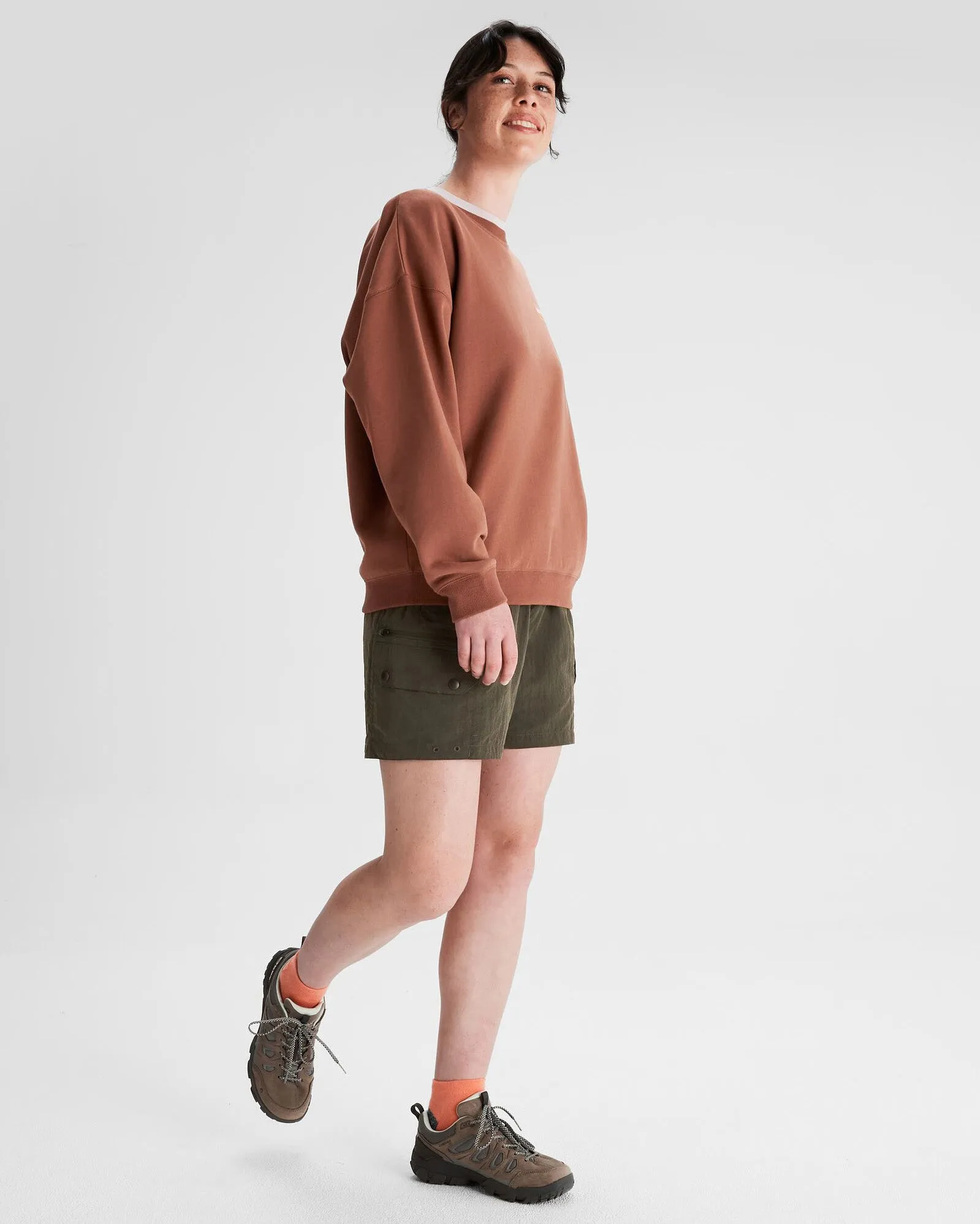 Women's Heritage Logo Slouchy LT BB Crew Sweatshirt - Woodsy