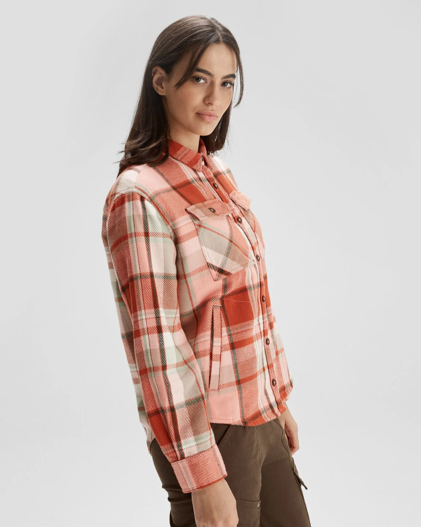 Women's Huntly Long Sleeve Shirt - Cabin Plaid Fruity